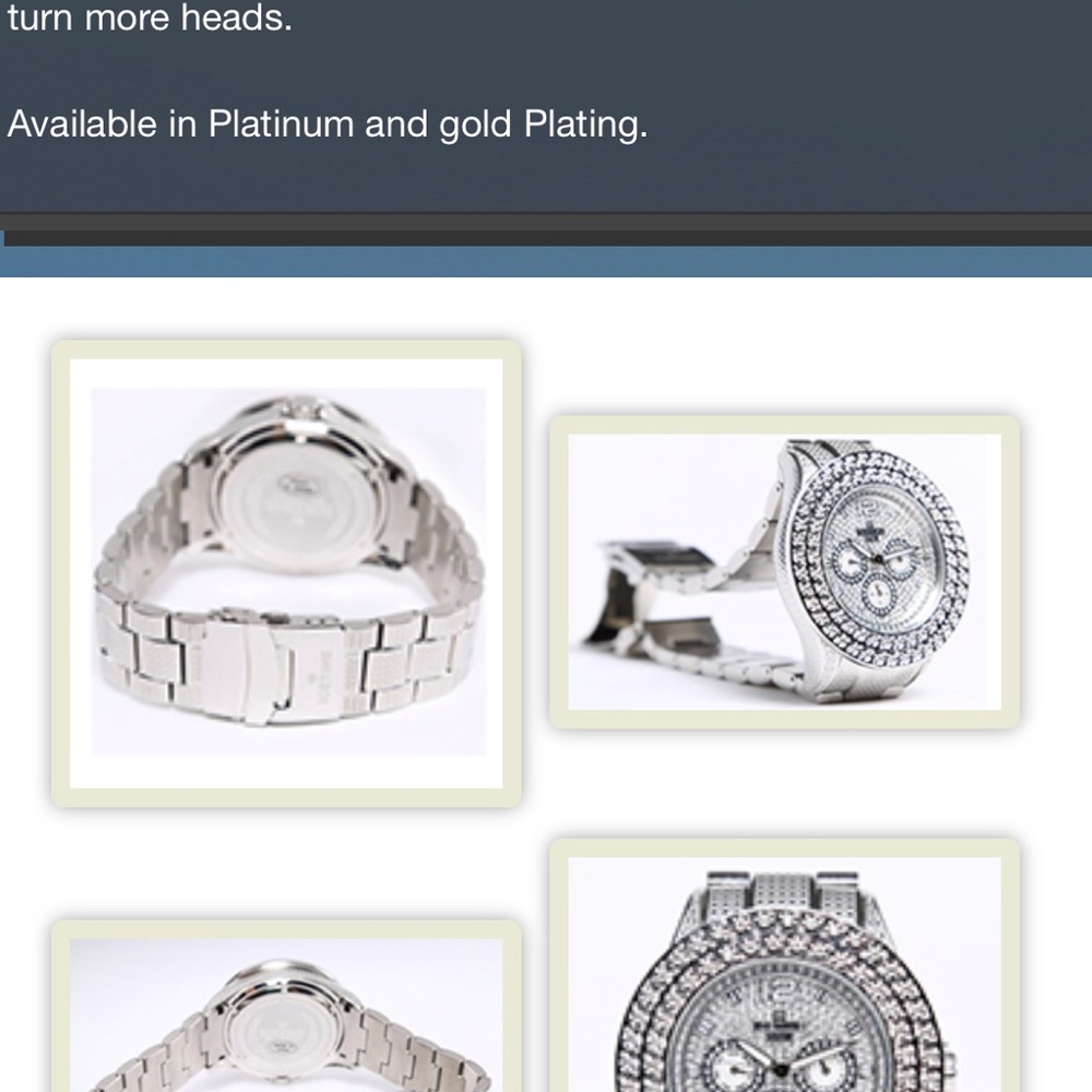 REAL 2 cttw diamond men’s watch. NOT FAKE NOT CZ!! - Picture 2 of 5